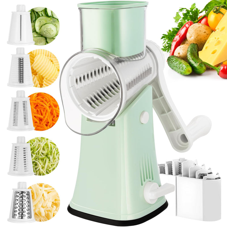 5 in 1 Rotary Cheese Grater Hand Crank