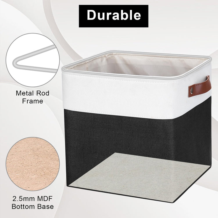 Collapsible Fabric Storage Cubes 11x11 Cube Storage Bins (4 Count)