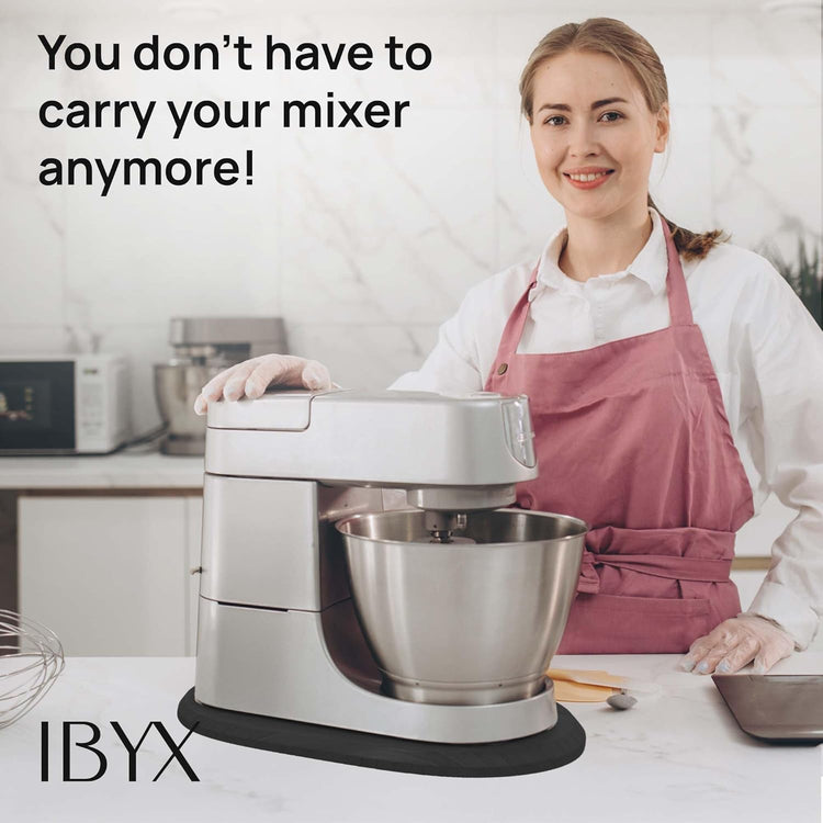 Ibyx Elegant Sliding Tray - Compatible with 4.5 Qt KitchenAid Stand Mixers and Other Heavy Appliances (Black)