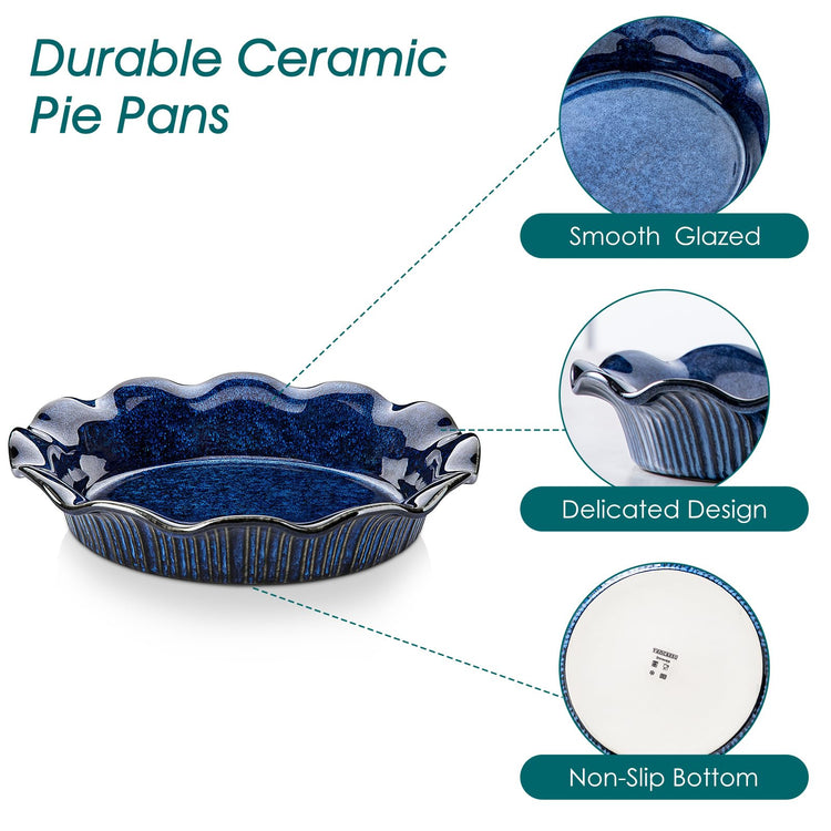 Ceramic Pie Pan for Baking (42 Ounce)