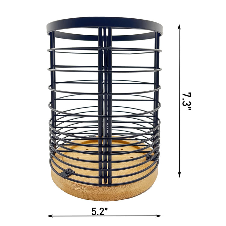 7.2“ Kitchen Utensil Holder with Removable Dividers