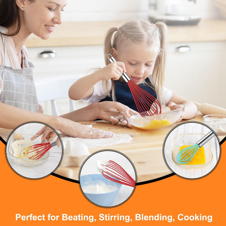 4 Pieces Silicone Whisks Set