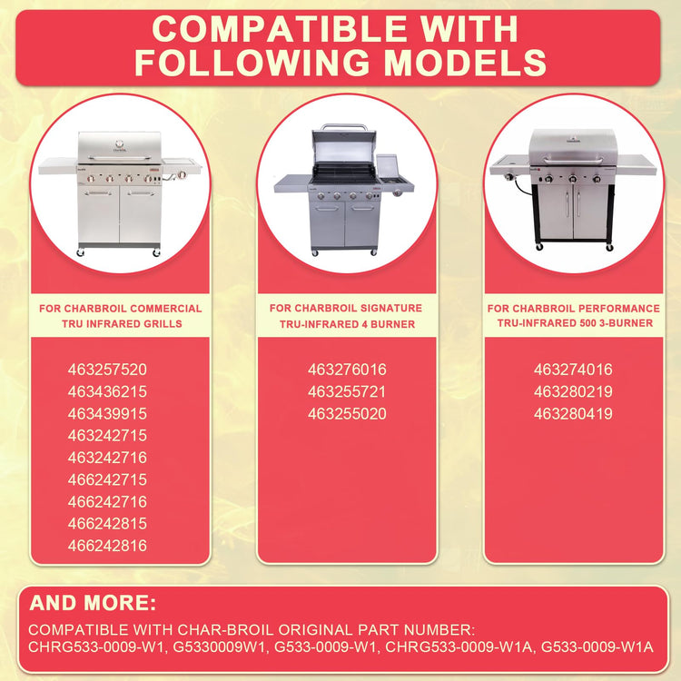 Full Size Griddle Inserts for Charbroil Commercial Tru Infrared Gas Grills