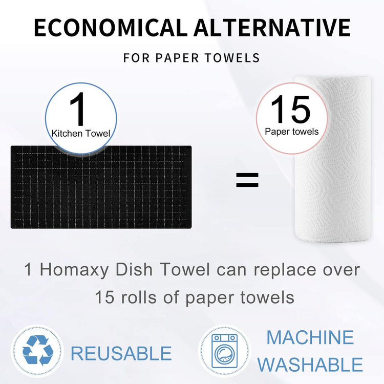 100% Cotton Terry Kitchen Towels (8 Count)