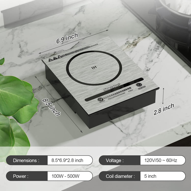 500W Mini Portable Induction Cooktop for Moka Pot & Small Cookware
