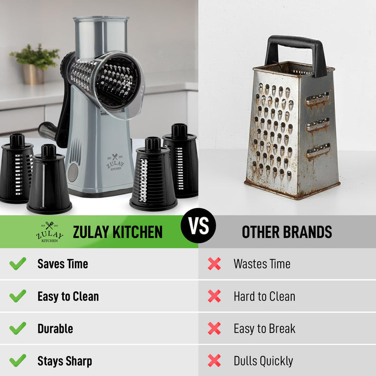 Rotary Cheese Grater 5 Blade Cheese Shredder