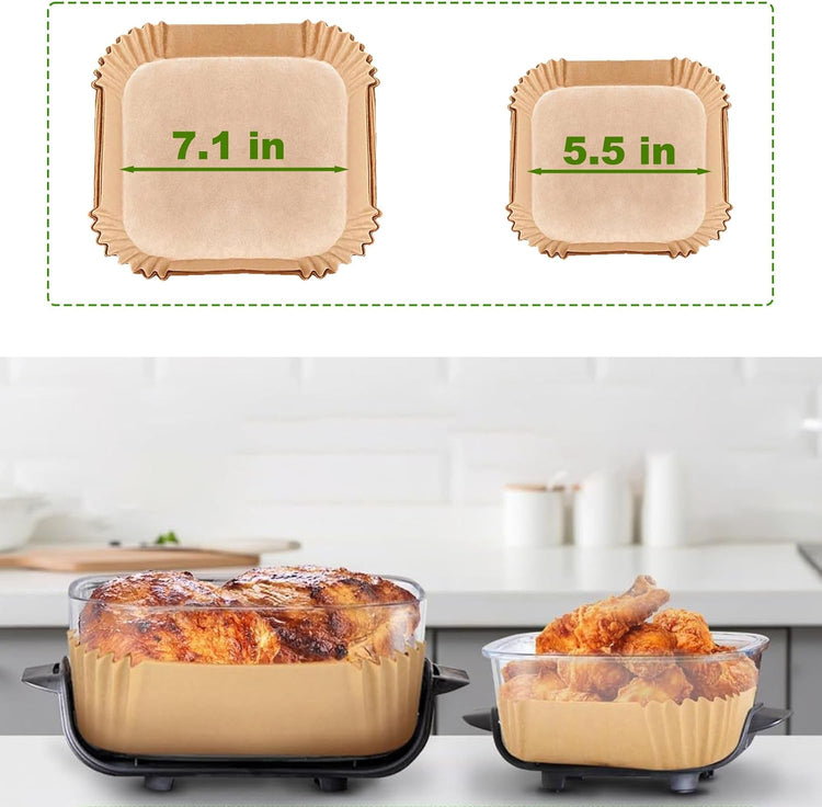 Air Fryer Liners for Ninja Crispi Air Fryer, Ninja Crispi Accessories for Ninja Crispy, 150Pcs Ninja Glass Air Fryer Liners, Crispi Air Fryer Parchment Paper Liners, Ninja Kitchen Appliances