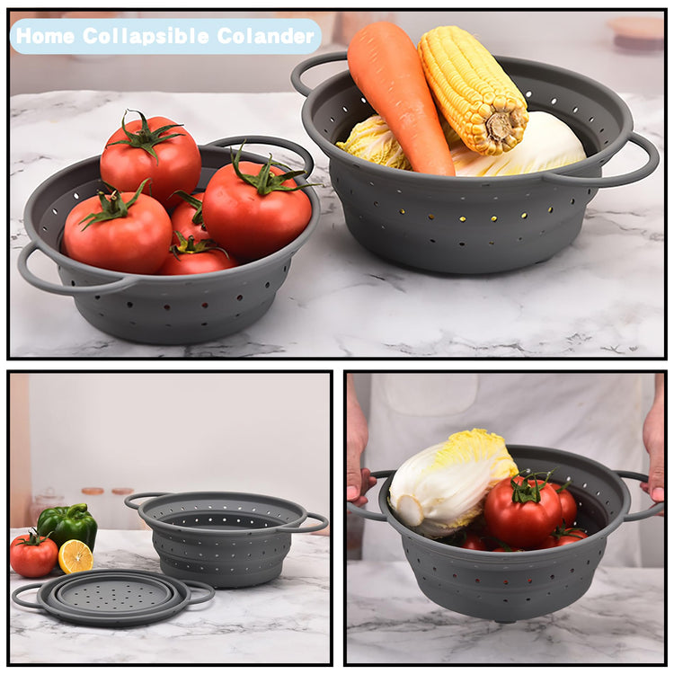 Silicone Collapsible Colander with Handle