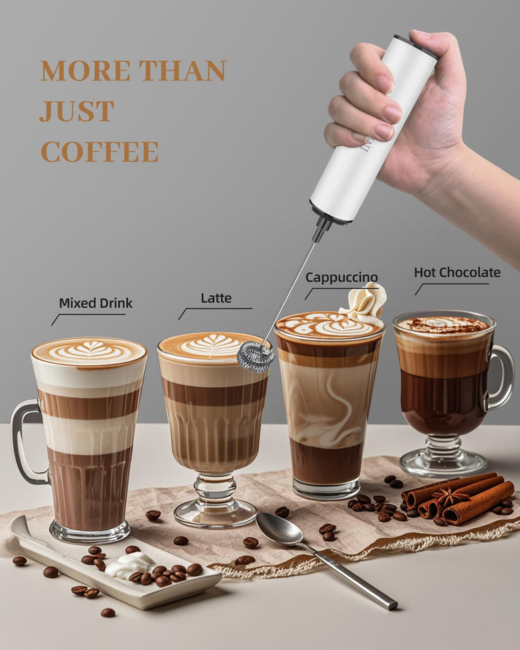 Rechargeable Milk Frother with Cover