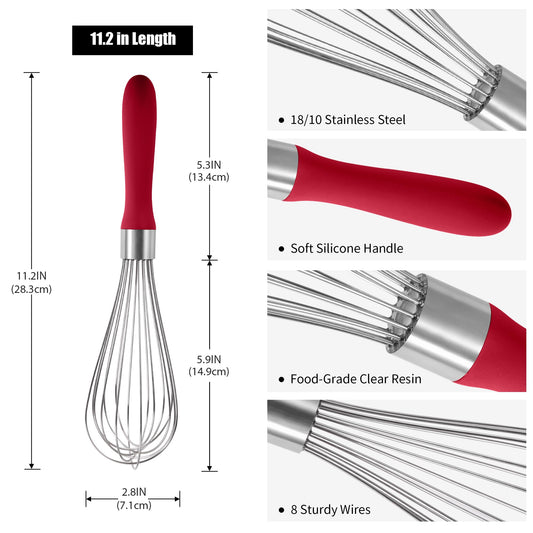 18 8 Stainless Steel Balloon Whisk for Cooking