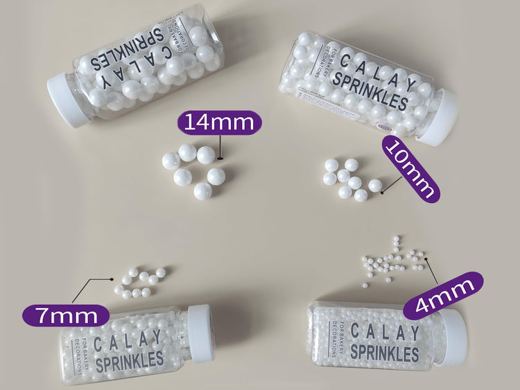 Edible White Pearl Sugar Sprinkles 3.53 oz (3.5 Ounce)