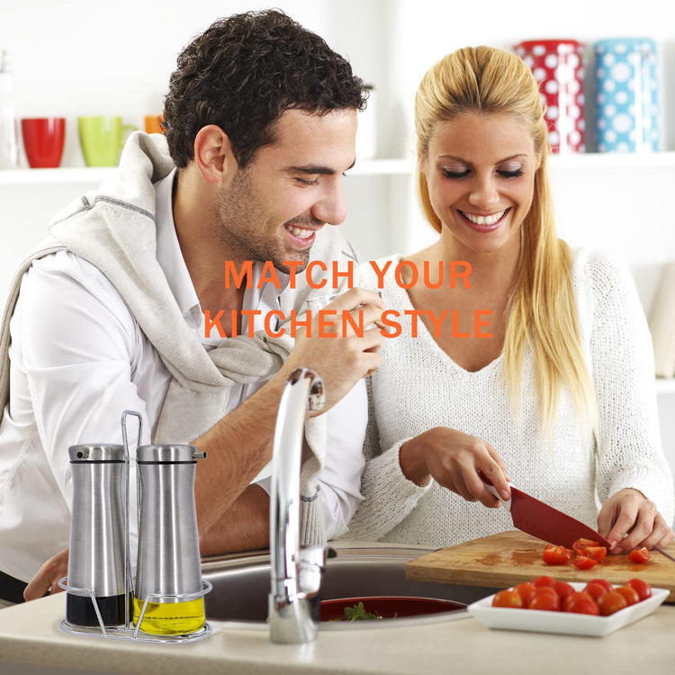 Oil And Vinegar Dispenser Set with Caddy (2 Count)