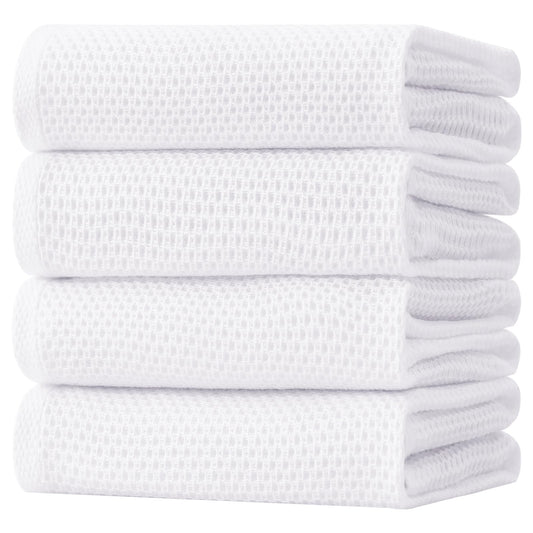100% Cotton Oversized Waffle Weave Kitchen Towels 4 (4 Count)