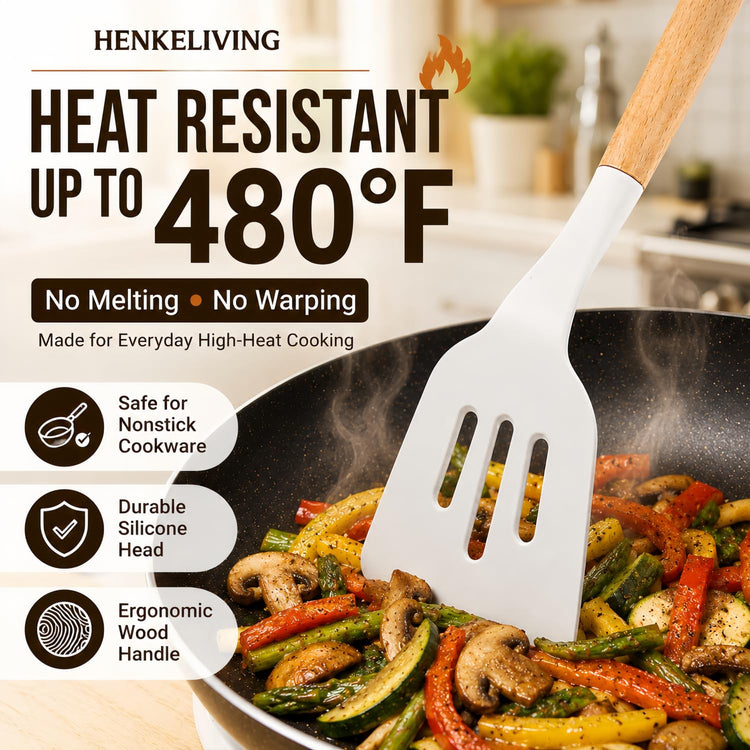 Silicone 10 Pcs Kitchen Cooking Utensils Set (10 Count)