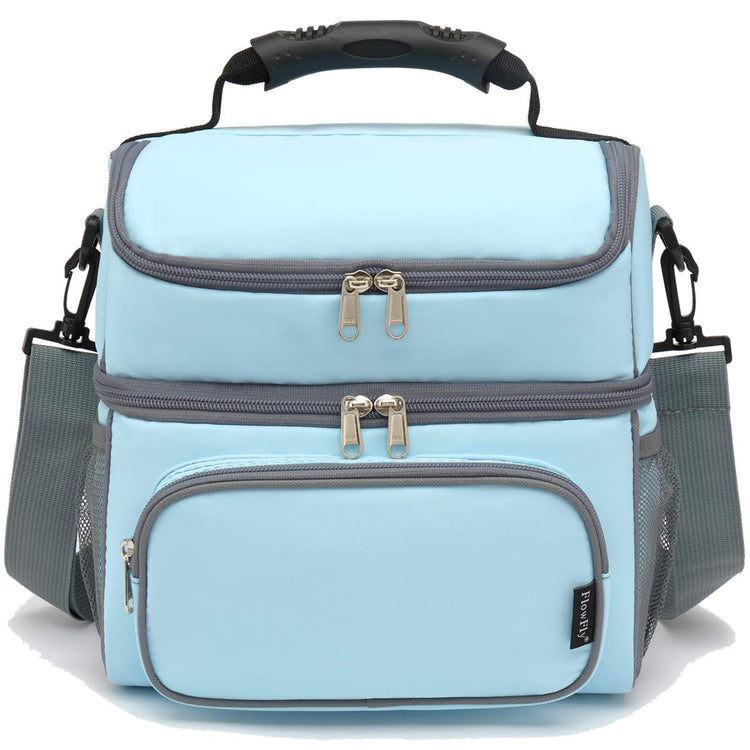 Double Layer Cooler Insulated Lunch Bag Adult Lunch Box Large Tote Bag for Men