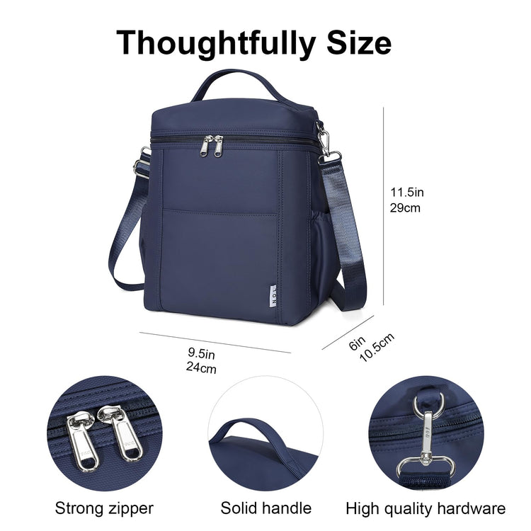 NOL Insulated Lunch Bags for Women Cooler Bag Lightweight Nylon Waterproof Lunch Box for Work