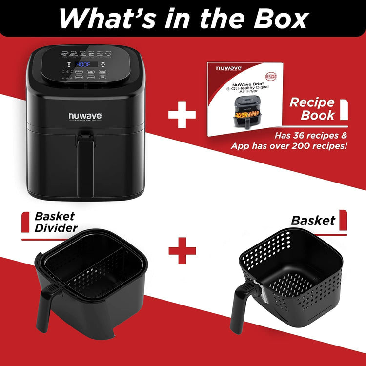6 quart Brio Healthy Digital Air Fryer with One
