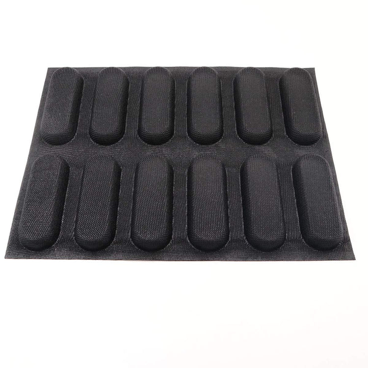 Silicone Hot Dog Bread Forms Mini Baby Sandwich Baking Molds Food grade Perforated Eclair Sheets for Home Oven