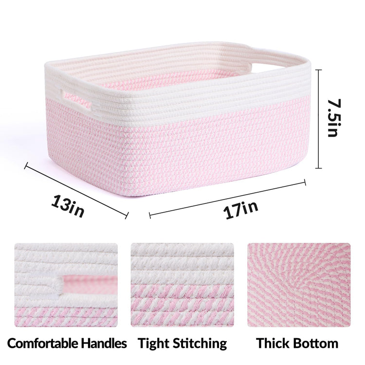 Large Storage Baskets for Shelves (2 Count)