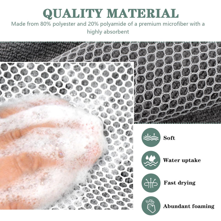 Dish Cloth for Washing Dishes Kitchen Washcloth Cleaning Cloth (10 Count)