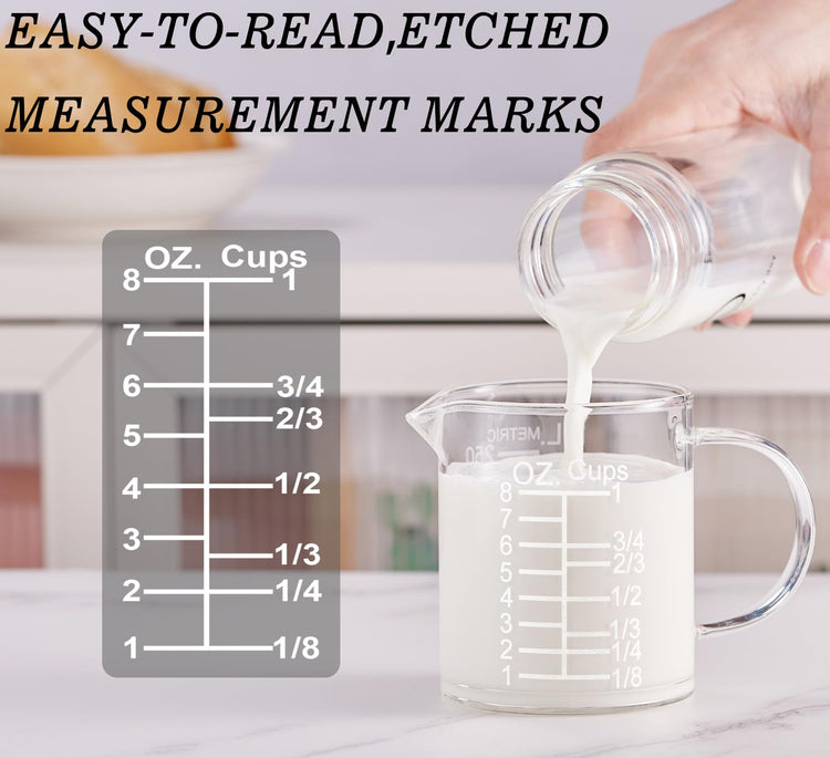 Ackers Etched Graduated Glass Measuring Cup