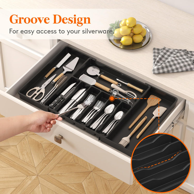 Extra Large Silverware Drawer Organizer