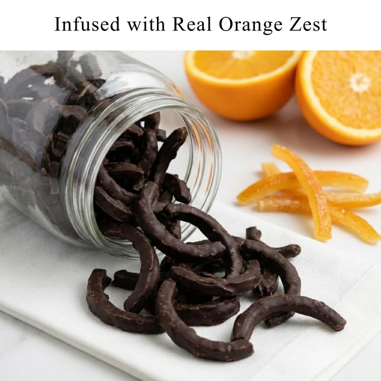 Chocolate Covered Orange Peel Bars Infused Fresh Oranges Zest (16 Ounce)