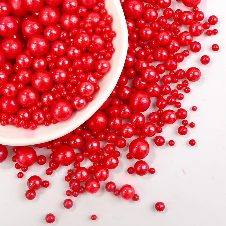 Red Pearl Sugar Sprinkles (4.5 Ounce)