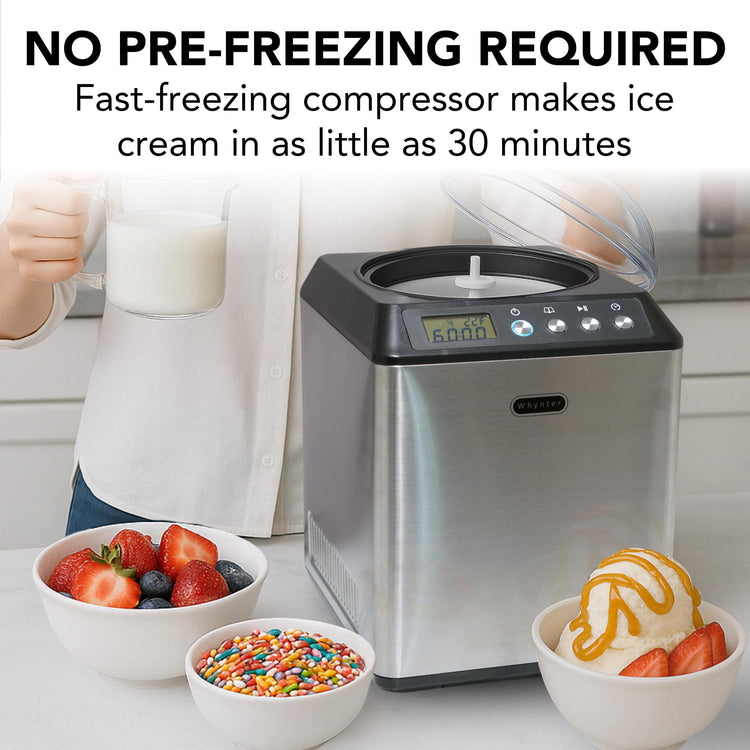 Ice Cream Maker Machine Automatic 2.1 Qt. Upright with Built