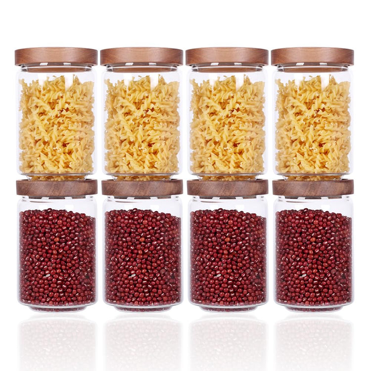 Stackable Kitchen Canisters Set of 8