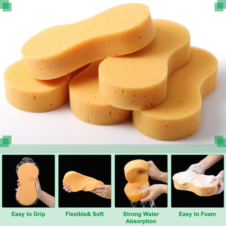 60 Pack Car Wash Sponges Large Sponges Bulk Big All (60 Count)