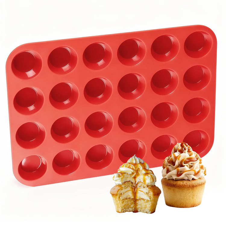 Silicone Muffin Pan Mini 24 Cups