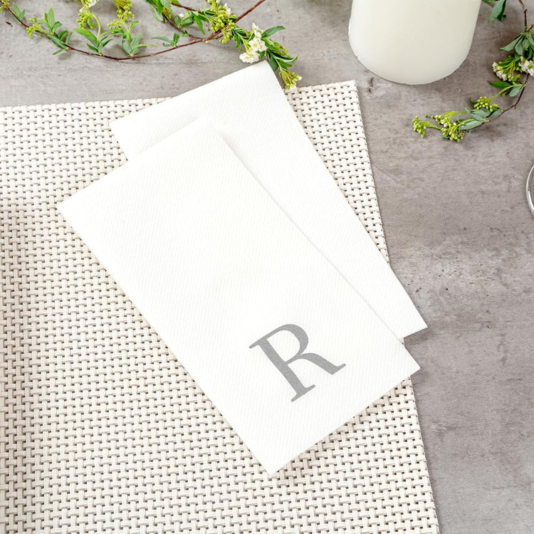 Silver R White Linen Feel Guest Towel Napkin (2000 Count)