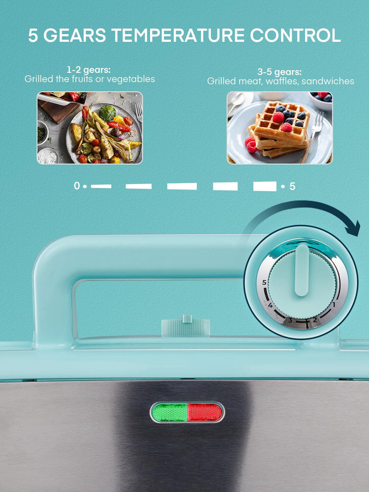 Waffle Maker 3 in 1 Sandwich Maker 1200W Panini Press