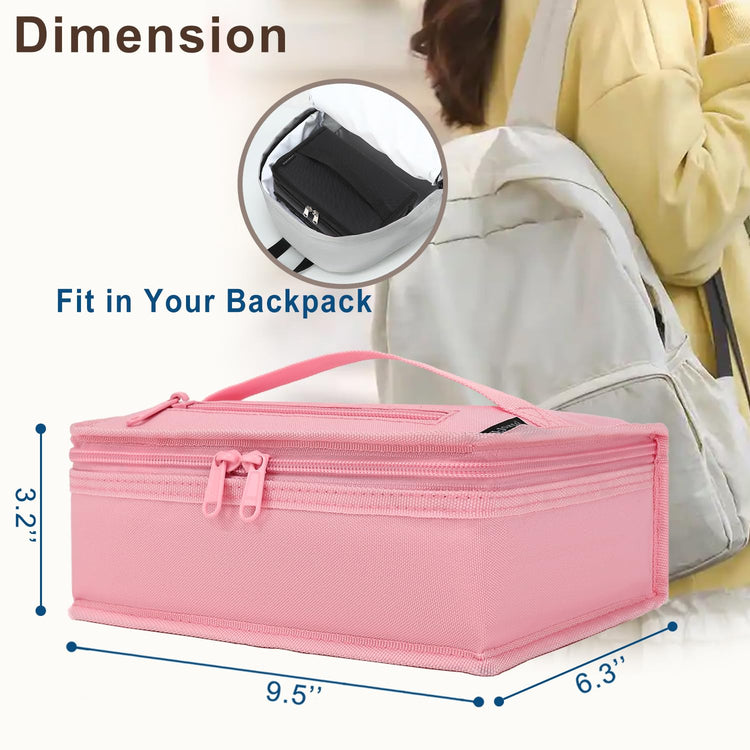 Small Insulated Lunch box Portable Soft Bag Mini Cooler Thermal Meal Tote Kit with Handle for Work & School
