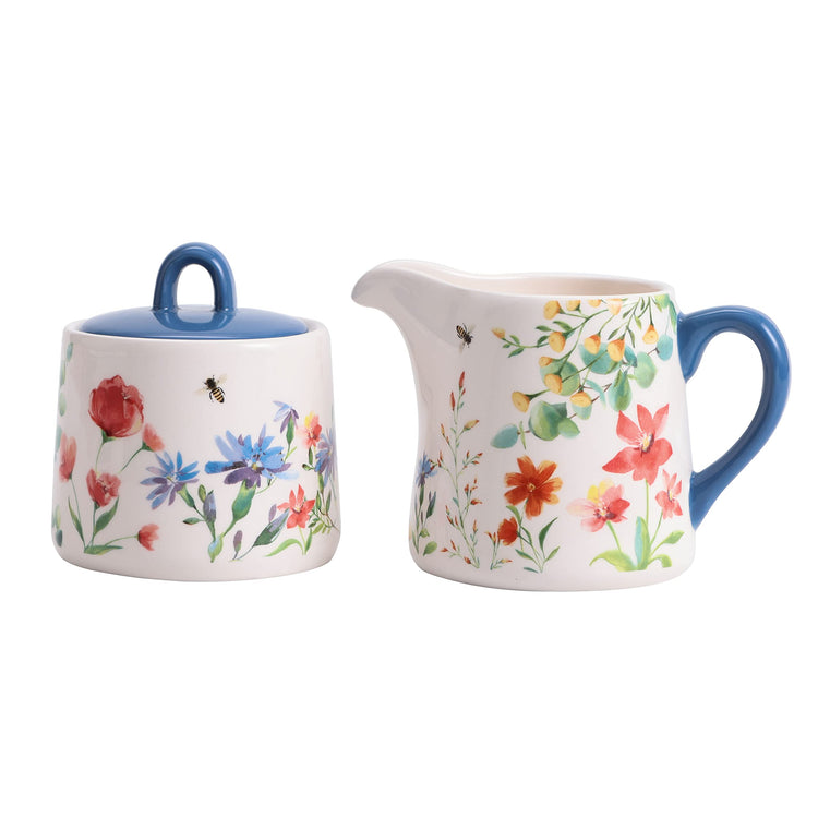 Summer Provence Ceramic Sugar and Creamer Set