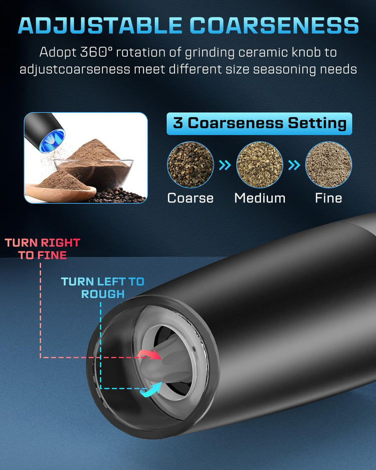 XinXu Rechargeable Pepper and Salt Grinder Set
