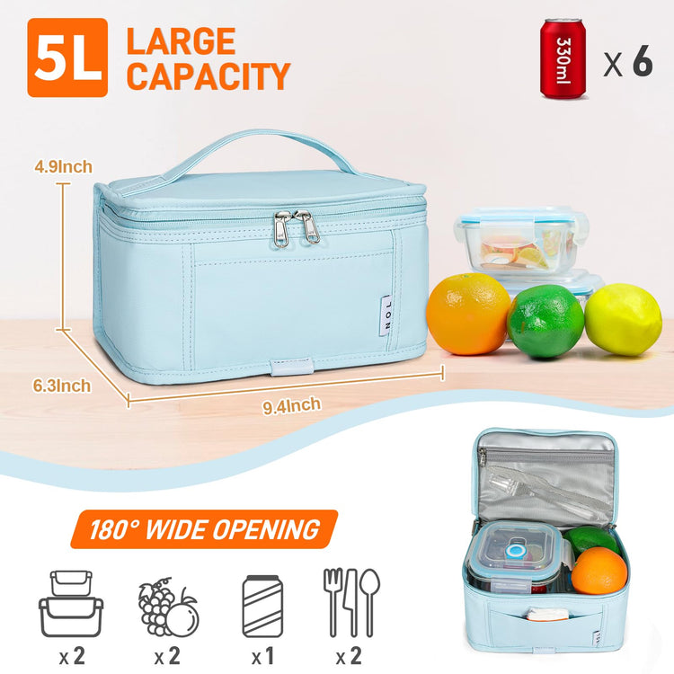 NOL Small Lunch Bag Mini Lunch Box Insulated Lunch Bag for Men