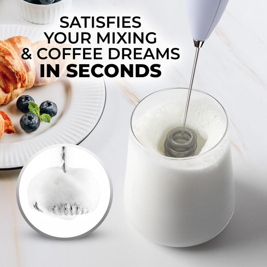 Powerful Milk Frother Wand With Duracell Batteries