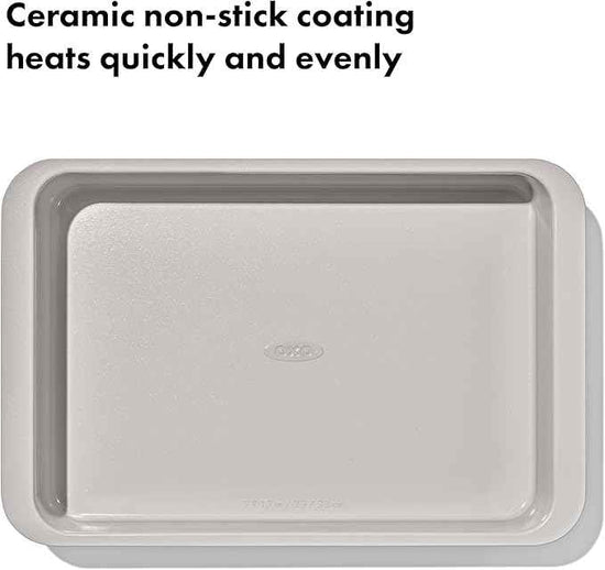OXO Good Grips Non-Stick Pro Ceramic Coated Metal Bakeware 9” x 13” Cake Pan – Biscuit