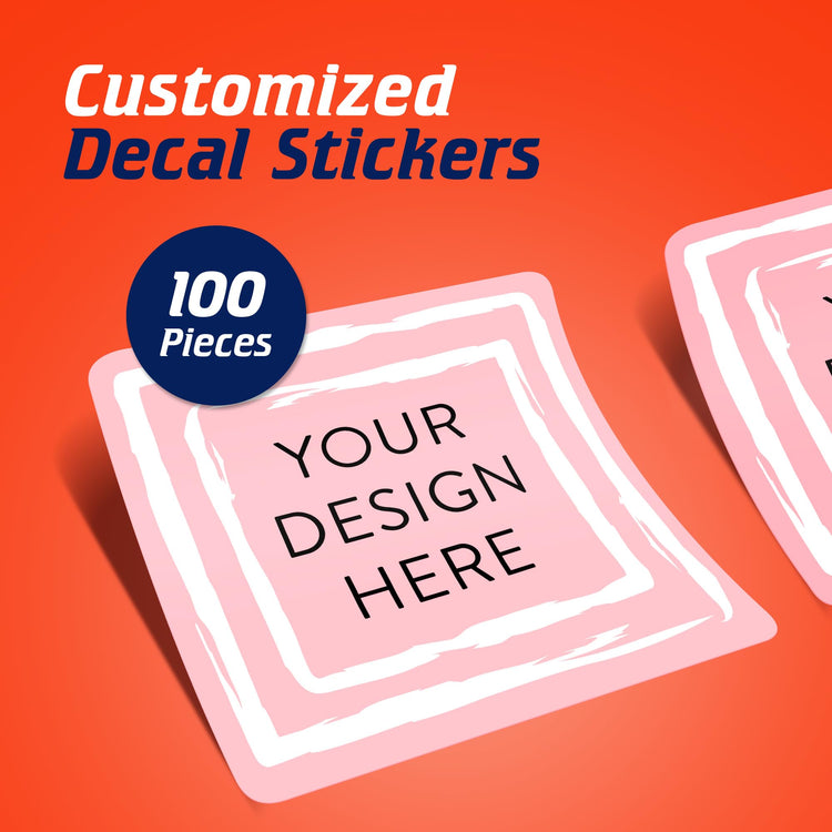 100 Custom Vinyl Stickers (100 Count)