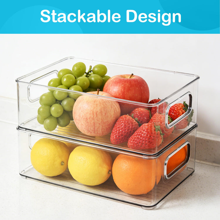 4 Pack Fridge Organizer Bins (4 Count)