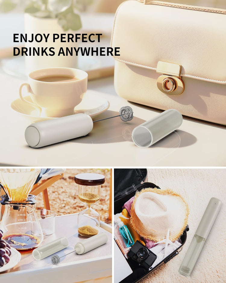 Portable Rechargeable Milk Frother Handheld