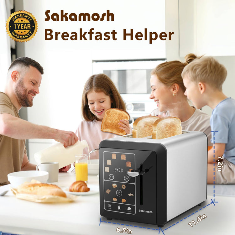 2 Slice Touchscreen Toaster with bagel function