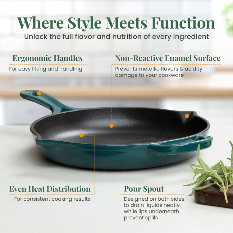 Enameled Cast Iron Skillet