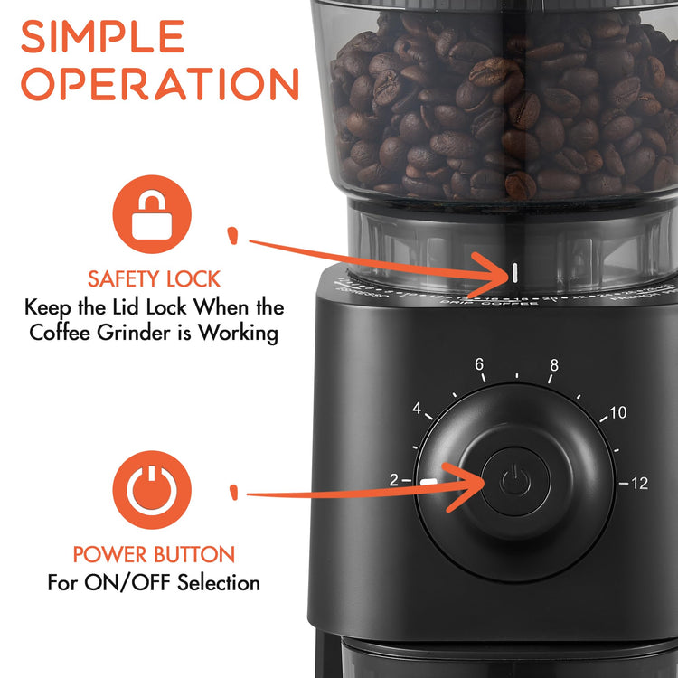 Conical Burr Coffee Grinder Electric