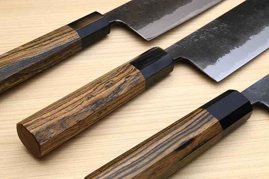 Yoshihiro Nashiji High Carbon White Steel #2 Japanese Nakiri Vegetable Knife with Cocobolo Wood Handle (6.5'' (165mm) & Saya)