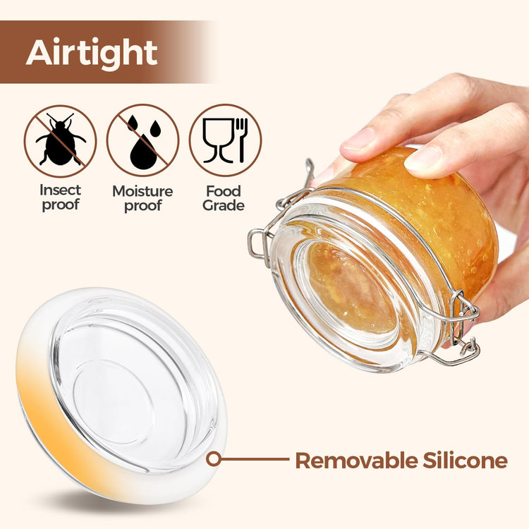 Small Glass Spice Jars with Airtight Lids 4 oz 12 Pack Mason Pantry (12 Count)