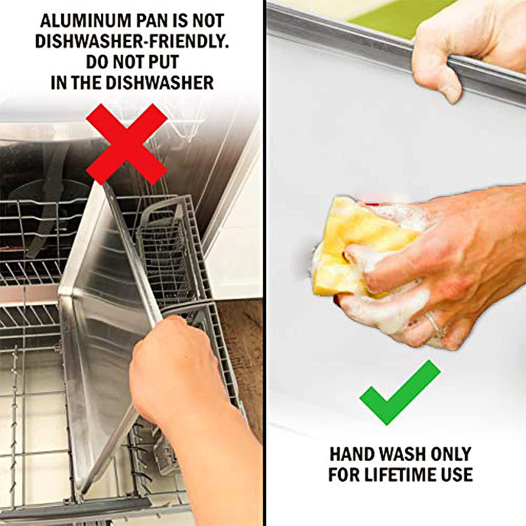 Quarter Sheet Baking Pan Aluminum Nonstick Oven Safe Set 2 (2 Count)