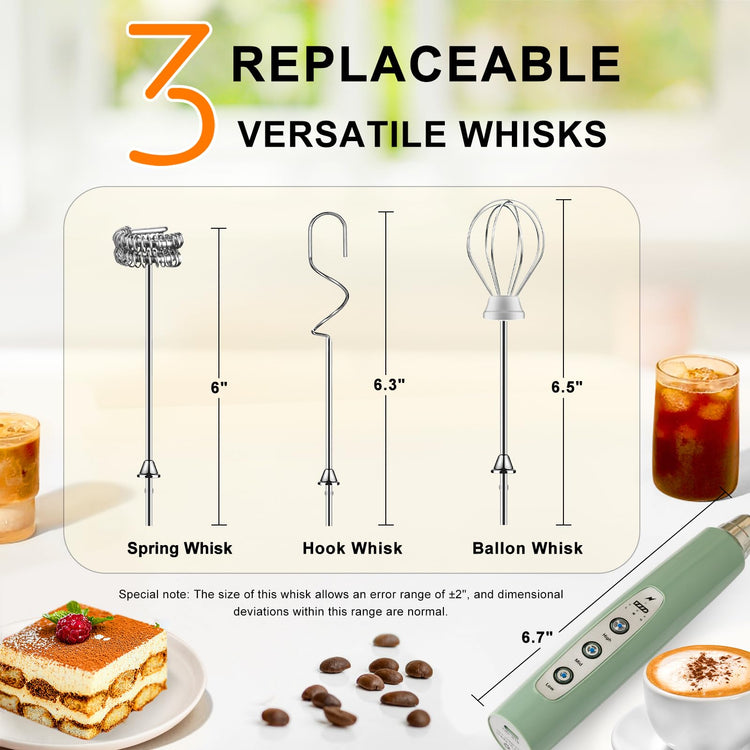 Handheld Milk Frother Wand for Coffee